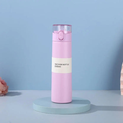 gourde avec paille rose 250 ml