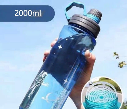 gourde bleue 2000 ml avec filtre