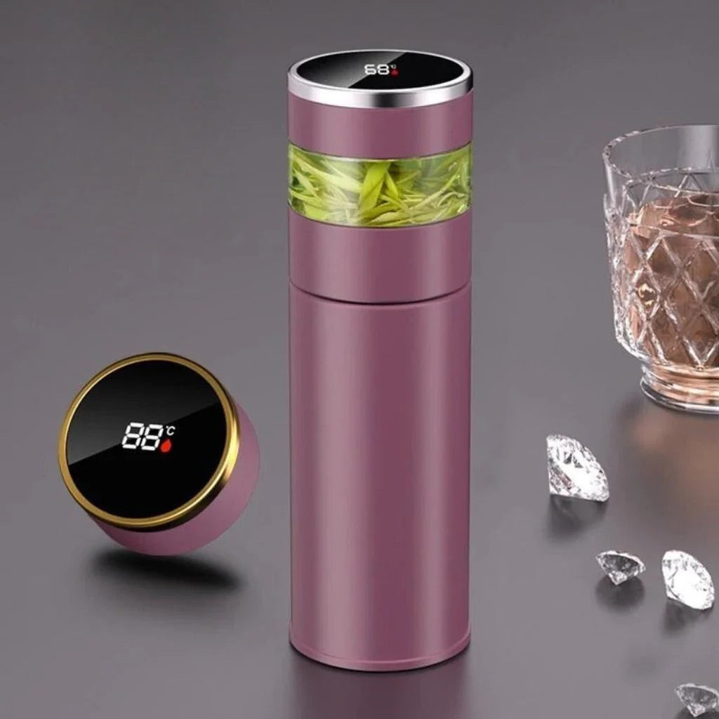 gourde en inox 450 ml cerise led