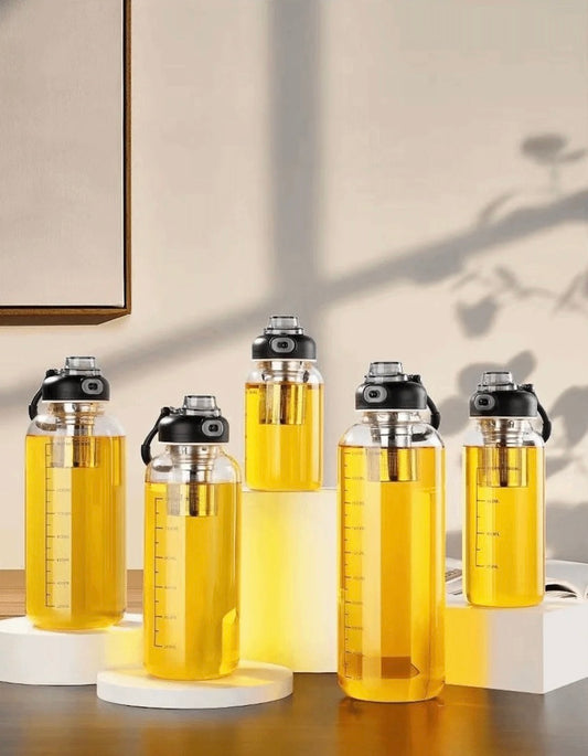 gourde en verre 5 capacités différentes