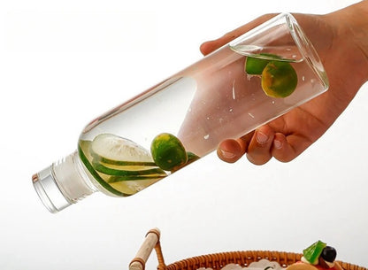 gourde en verre étanche tête en bas