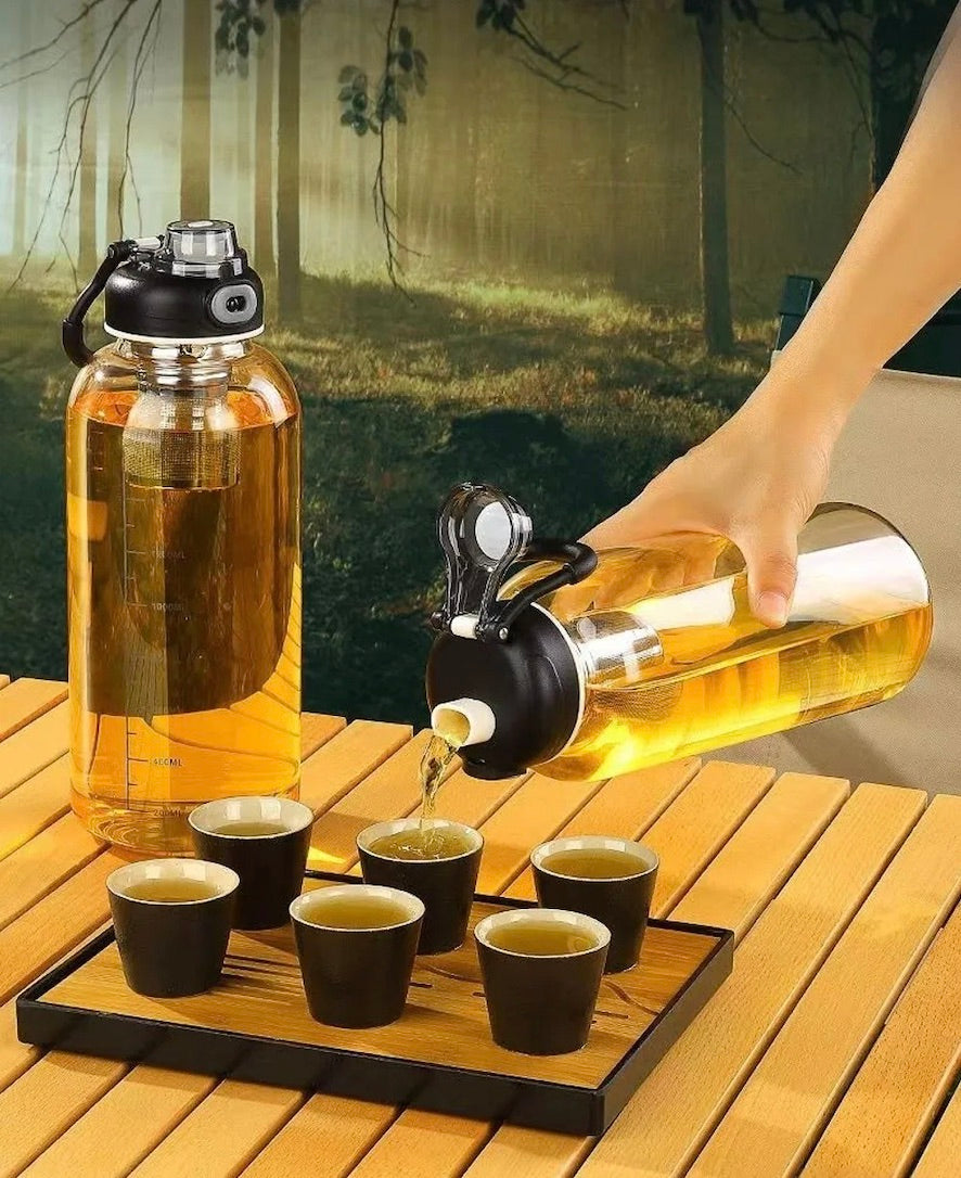 gourde en verre grande capacité camping amis