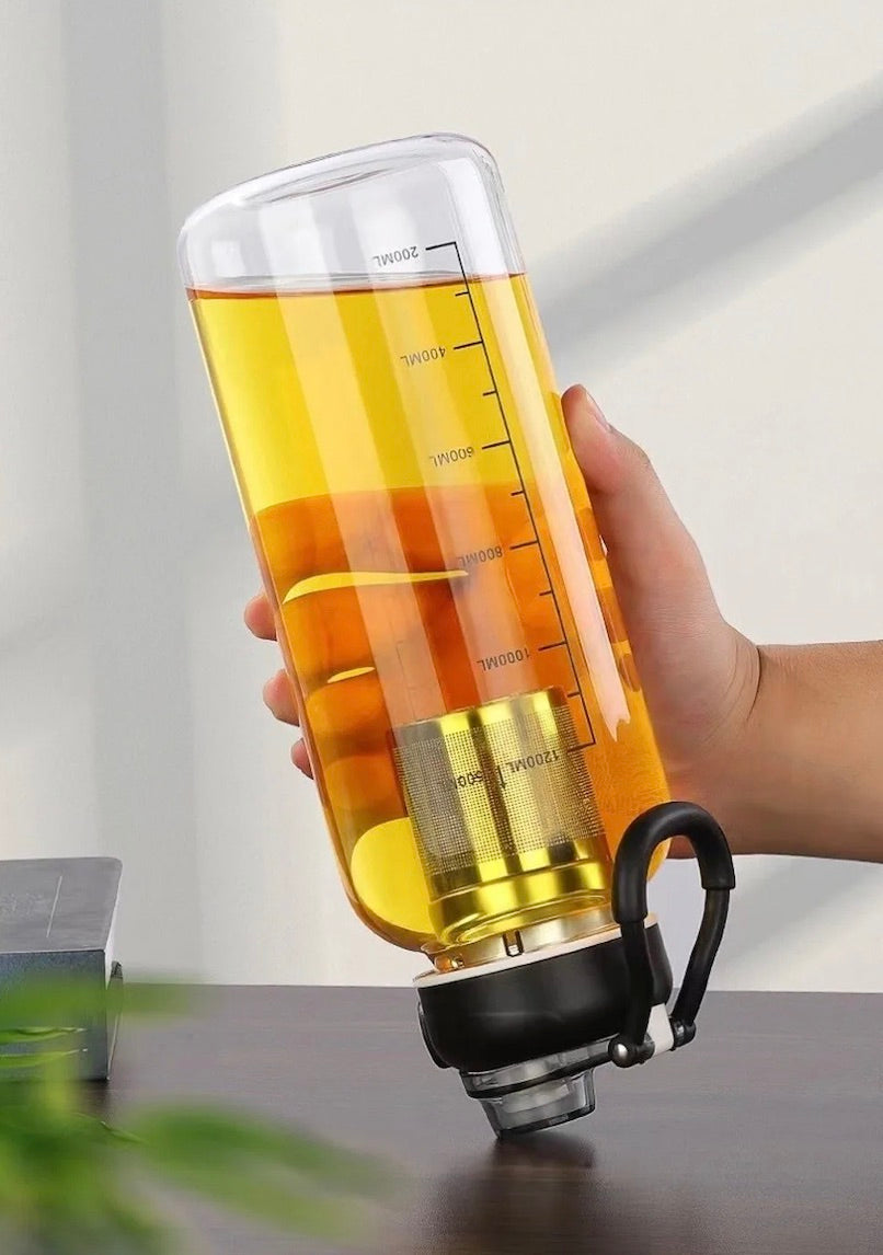 gourde en verre tête en bas étanche