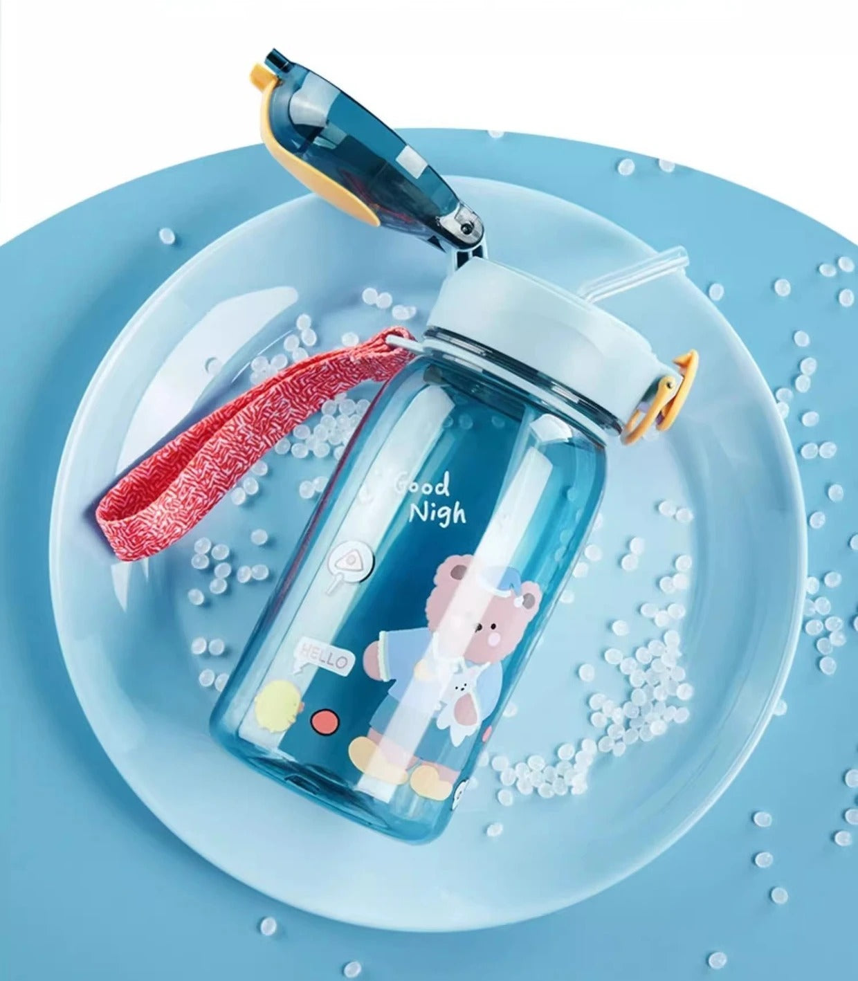 gourde enfant bleue ouverture pratique