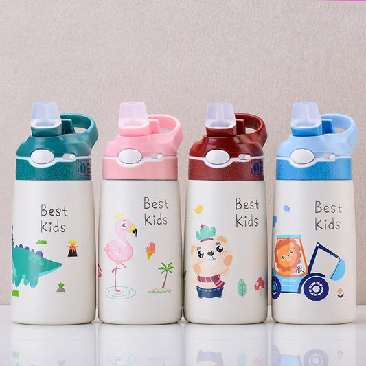 gourde enfant isotherme en quatre couleurs