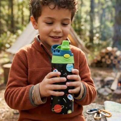 Gourde enfant pratique plein air avec paille intégrée