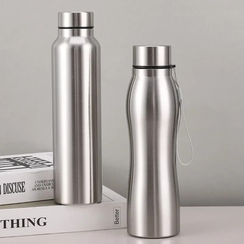 gourde inox forme allongée ou arrondie 1l