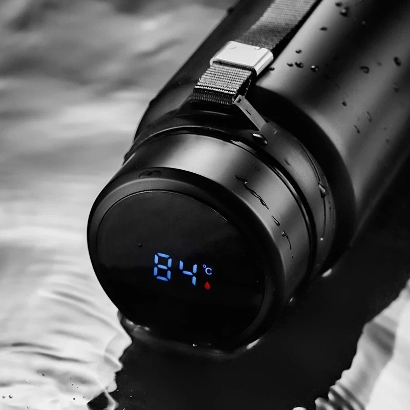 gourde isotherme 1 litre noire couchée étanche