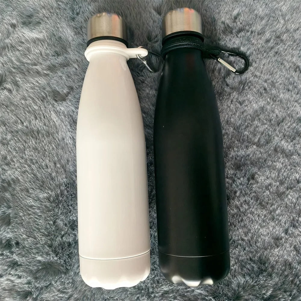 gourde isotherme 1l blanche ou noire couchées