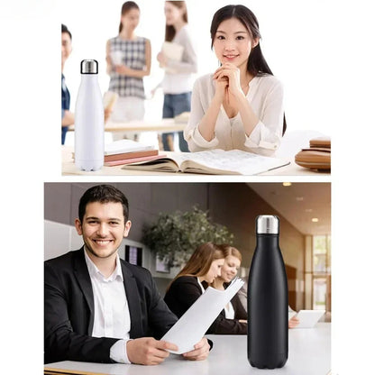 gourde isotherme 1l élégante en noir ou blanc pratique bureau