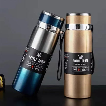 Gourde isotherme 1l en bleu ou or
