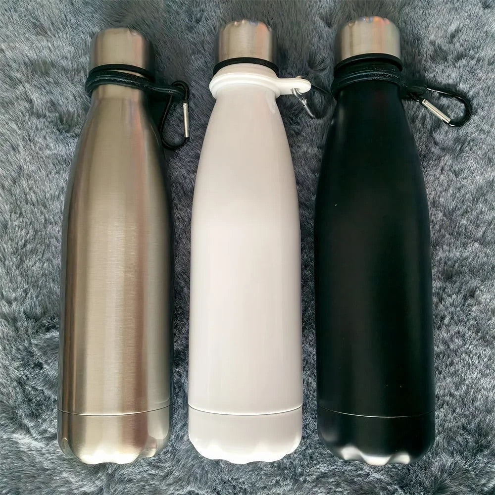 gourde isotherme 1l trois différentes couleurs bronze blanc ou noir