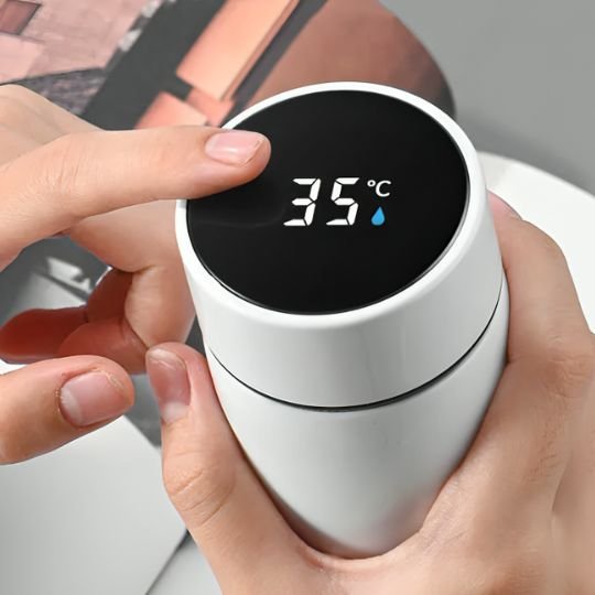 Gourde isotherme avec indicateur LED température