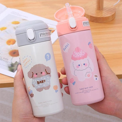 Gourde isotherme enfant en blanc ou en rose