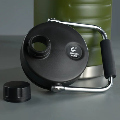 gourde metal couvercle anti-fuite