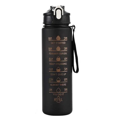 gourde noire ecohydrate avec échelle mesure