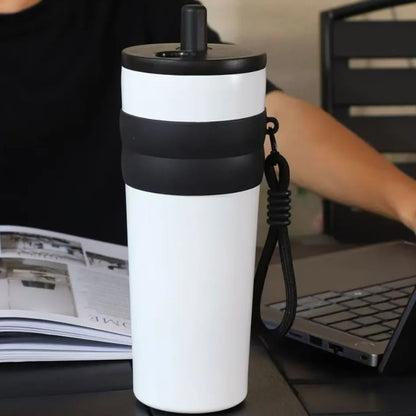 gourde paille blanche bureau