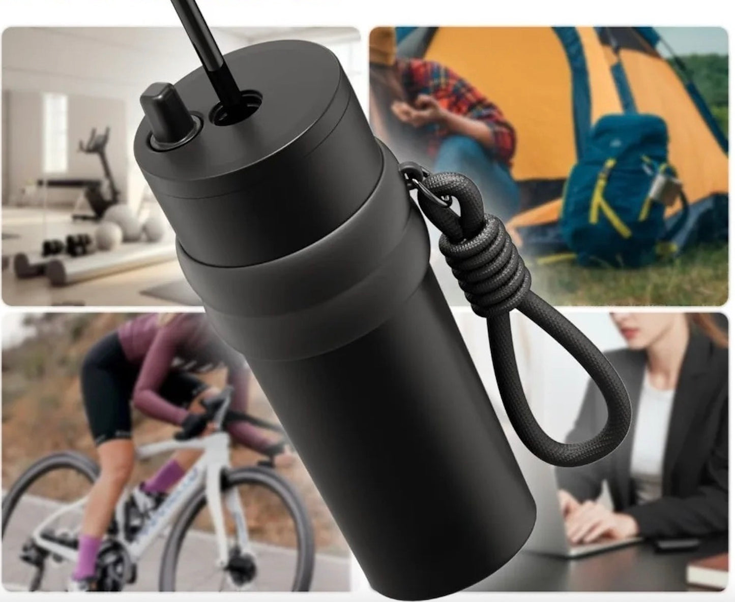 gourde paille pour toutes activités bureau plein air