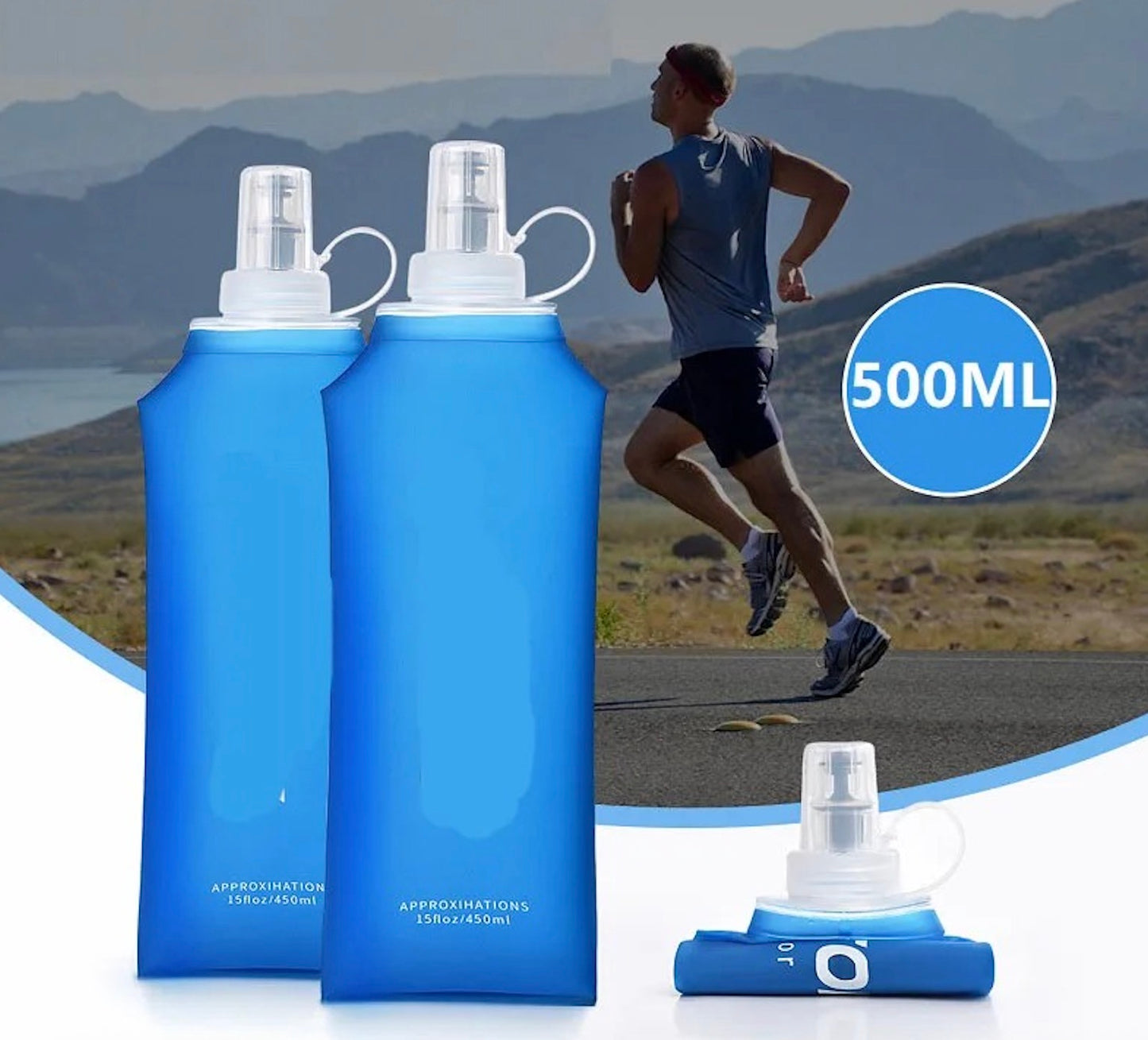 gourde souple légère rétractable 500ml