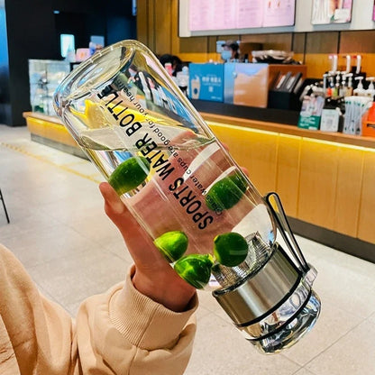 gourde verre a l'envers complètement étanche