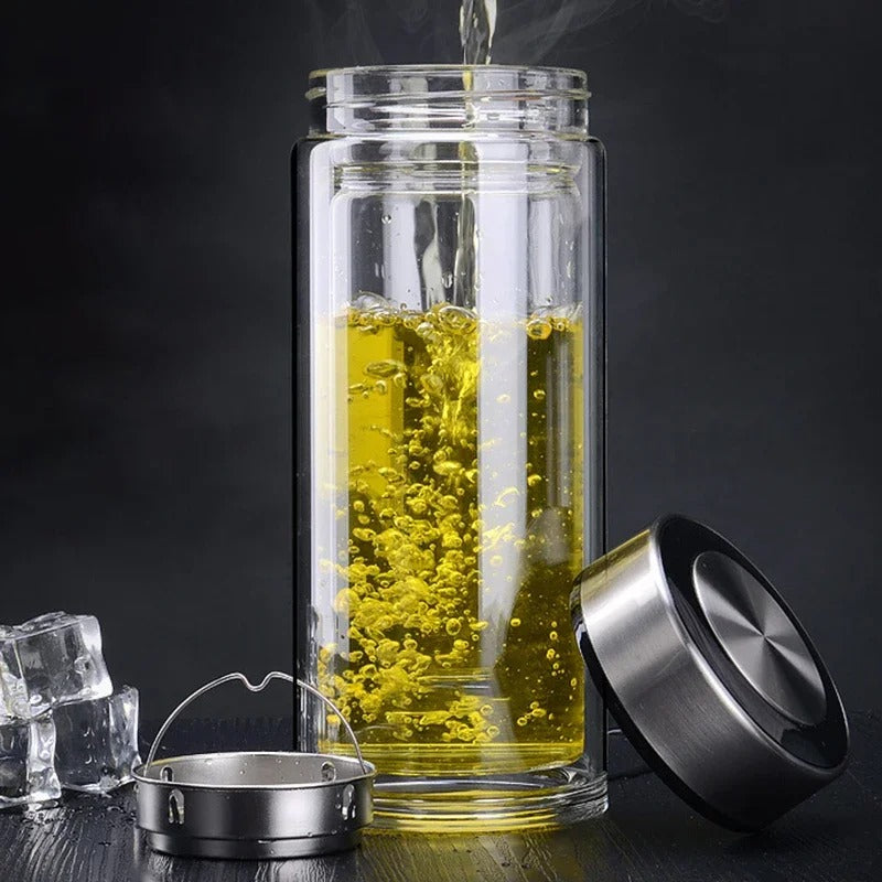 gourde verre borosilicate chaud froid