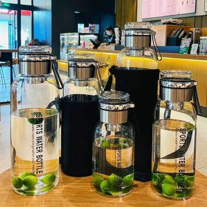 gourde verre cinq différentes capacités