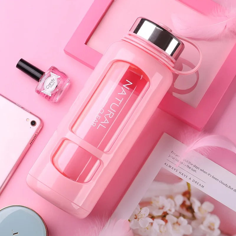 gourde verre protecteur couleur rose