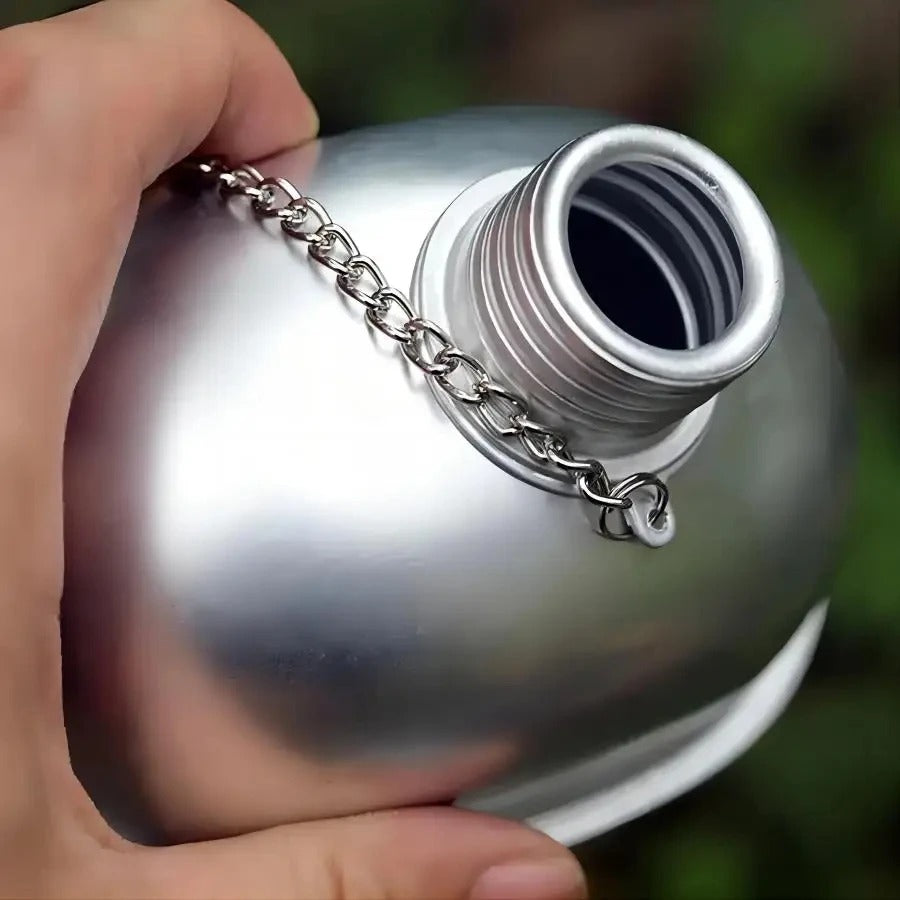 gourdes aluminium avec goulot format pratique boire directement