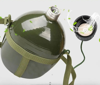 gourdes en aluminium rondes style armée