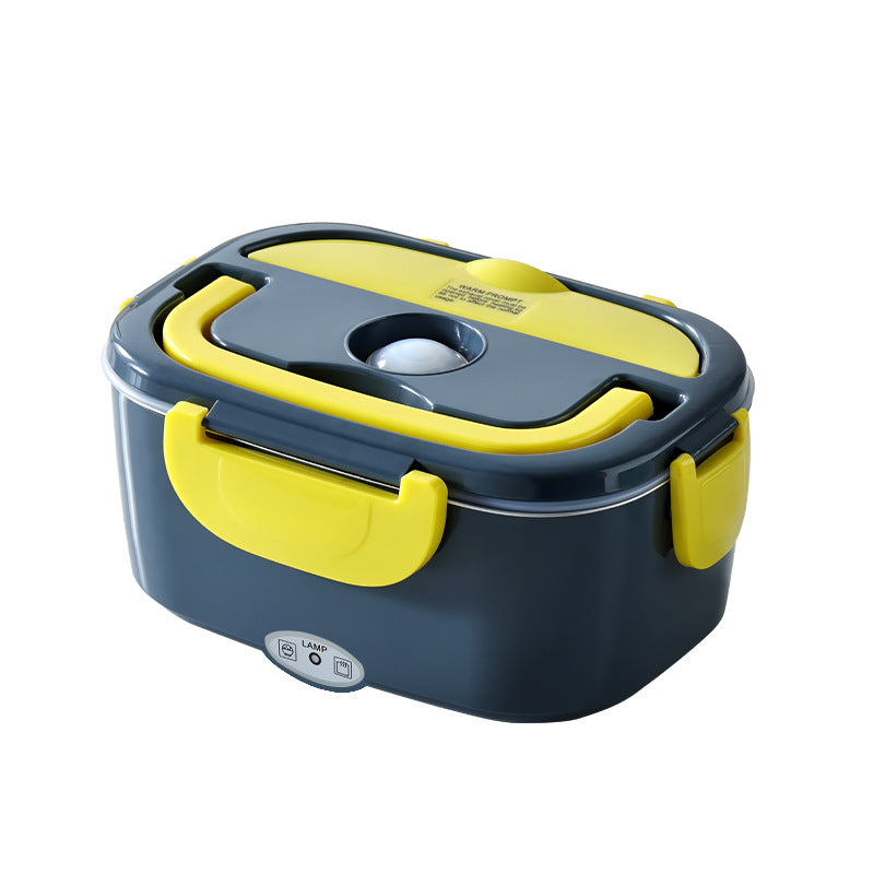 lunch box chauffante bleue et jaune