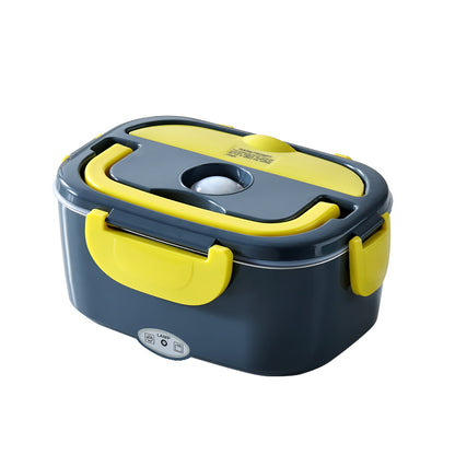 lunch box chauffante bleue et jaune