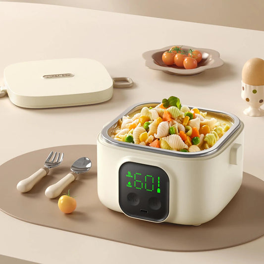 lunch box electrique ouverte table