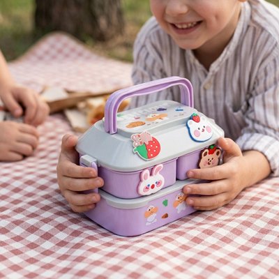 Lunch box enfant avec motifs ludiques pique-nique