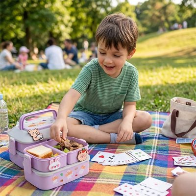 Lunch box enfant compartiments pratiques pique-nique