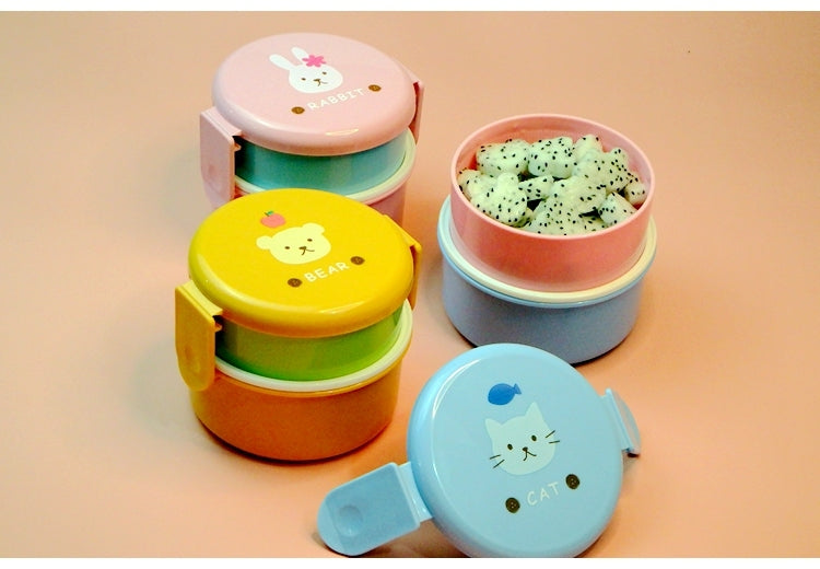 Lunch box enfant en 3 couleurs pastel