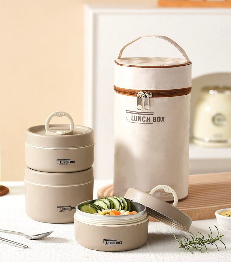 lunch box isotherme de trois contenants et sac isotherme 