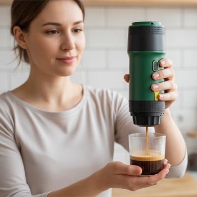 Machine a café portable​ sert espresso d'une seule main