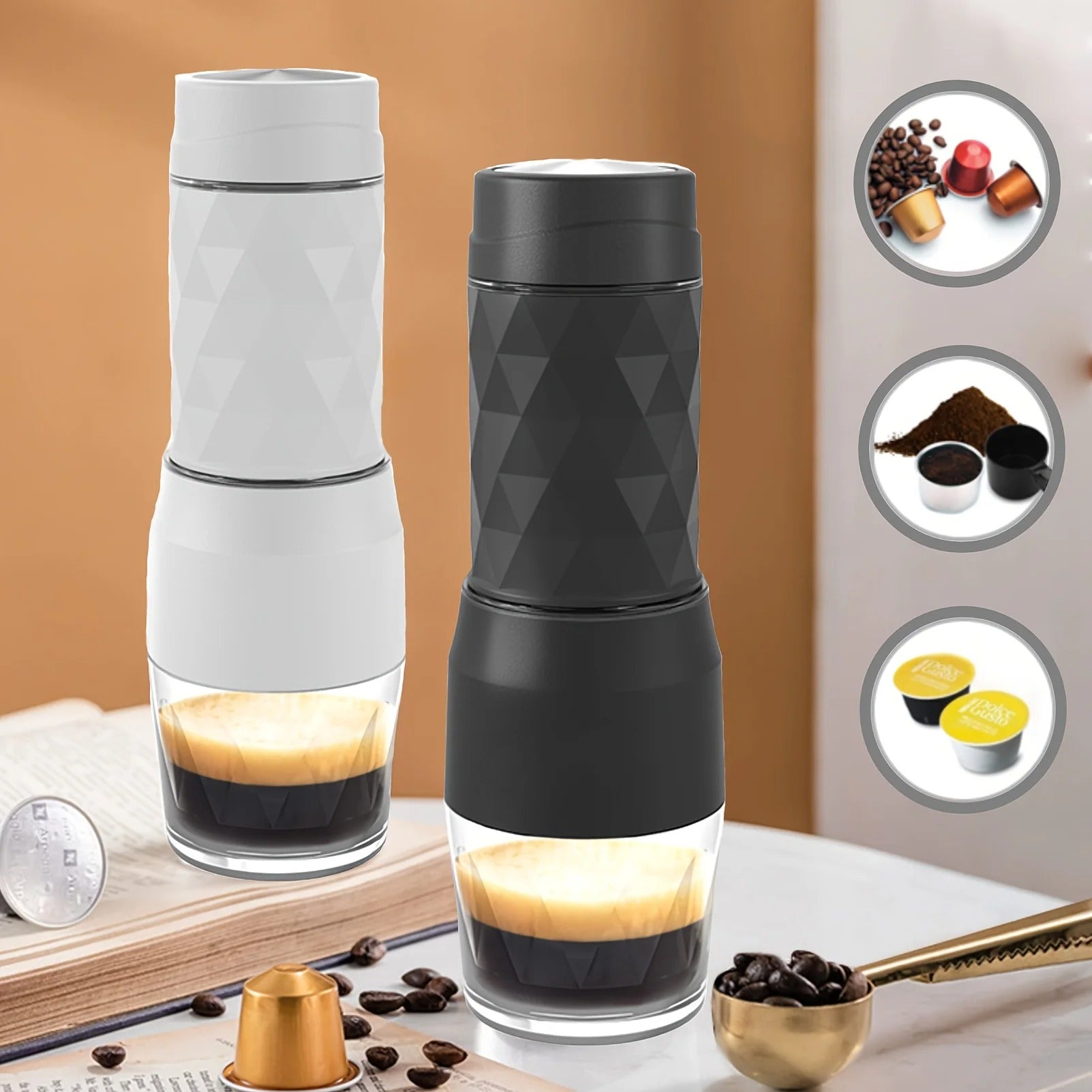 machine expresso manuelle blanche ou noire