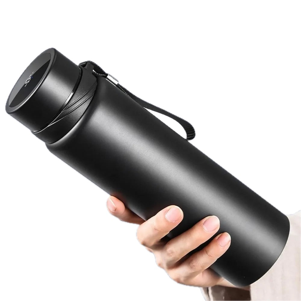 main tient gourde isotherme 1 litre noire