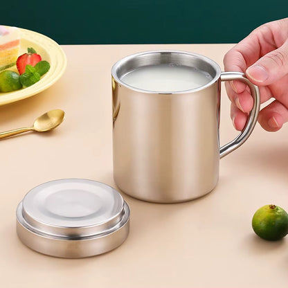 mug inox poignée anti-brulûre