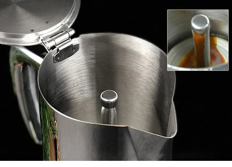 percolateur café ouvert intérieur filtration