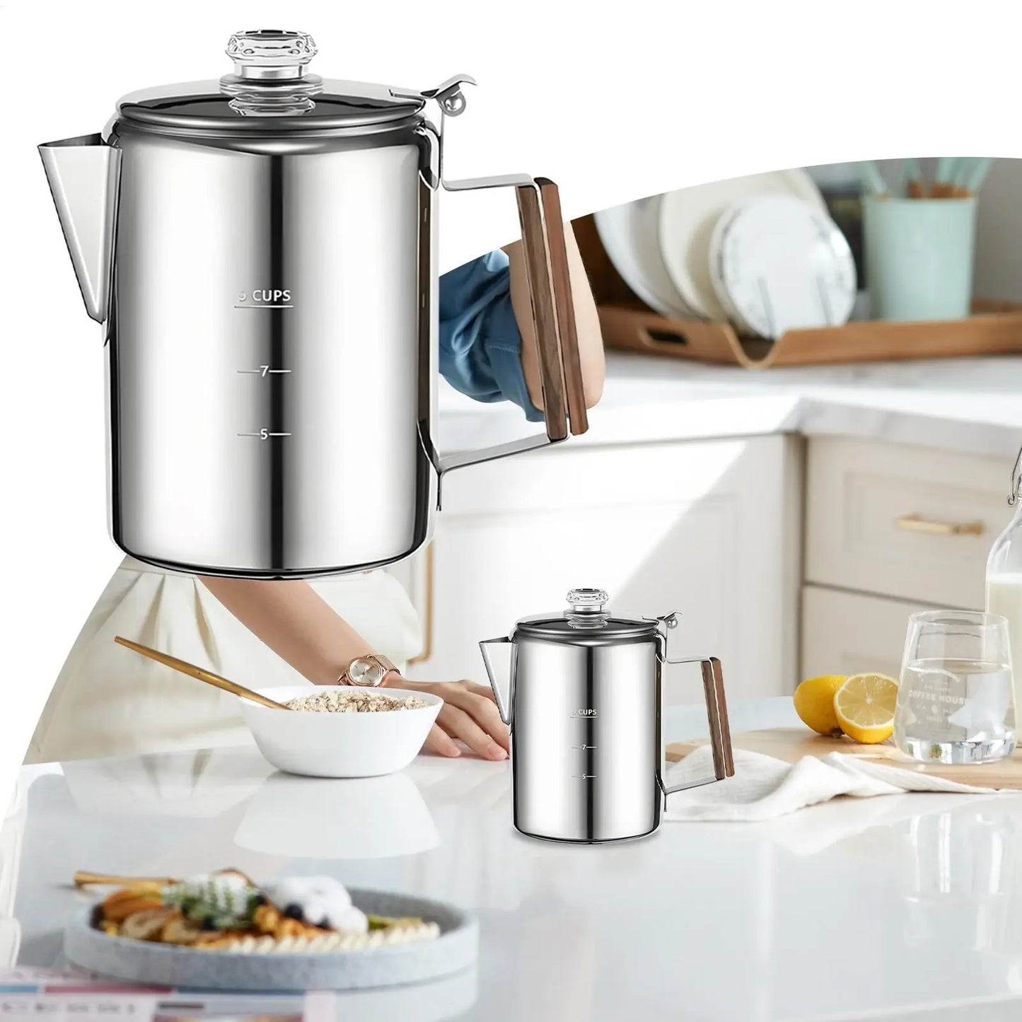 percolateur cuisinière réchaud feu bois