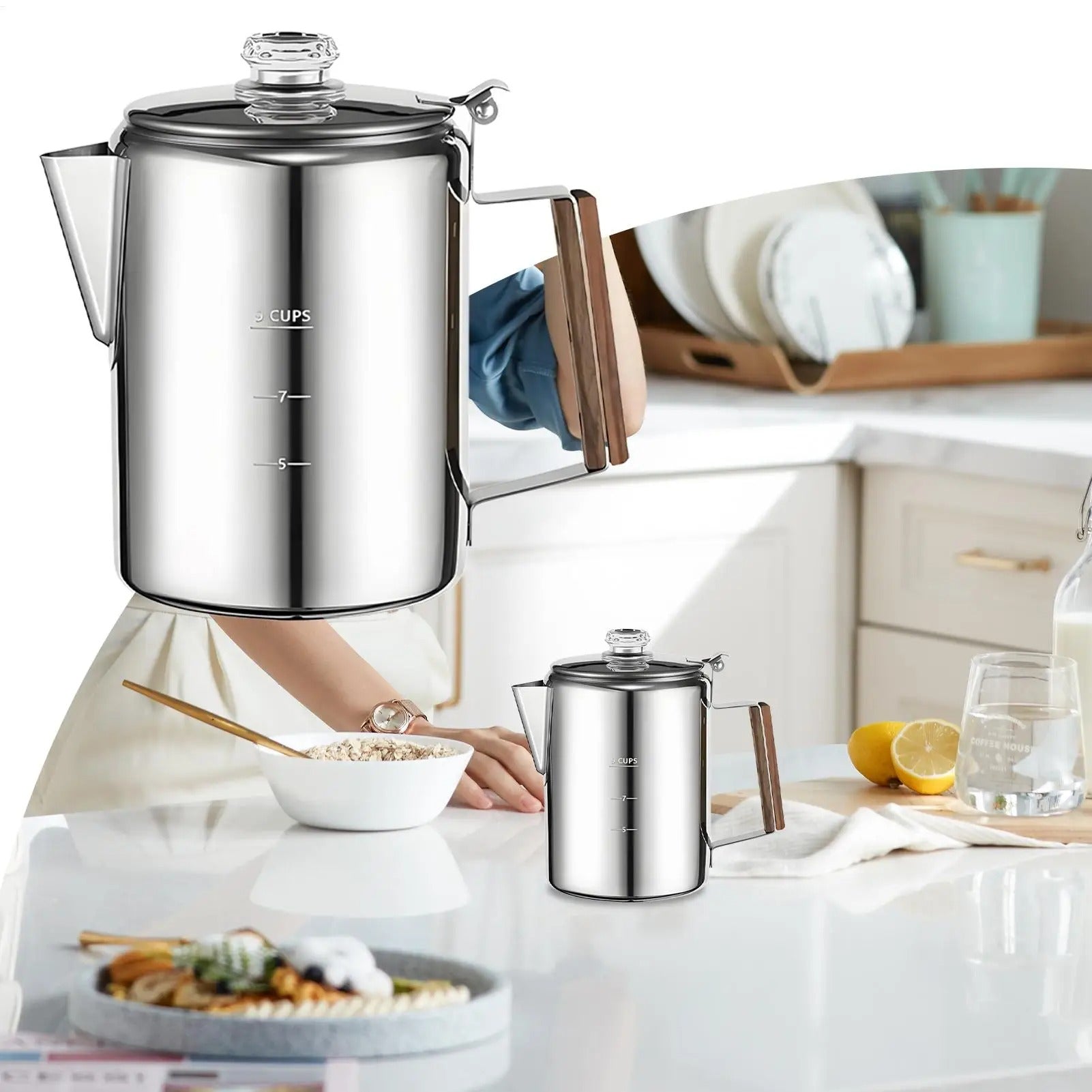 percolateur cuisinière réchaud feu bois