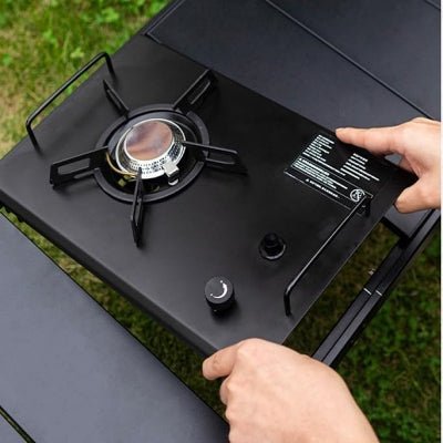 Réchaud à Gaz Camping - CampGasStove™ - Noir - Accrocamping