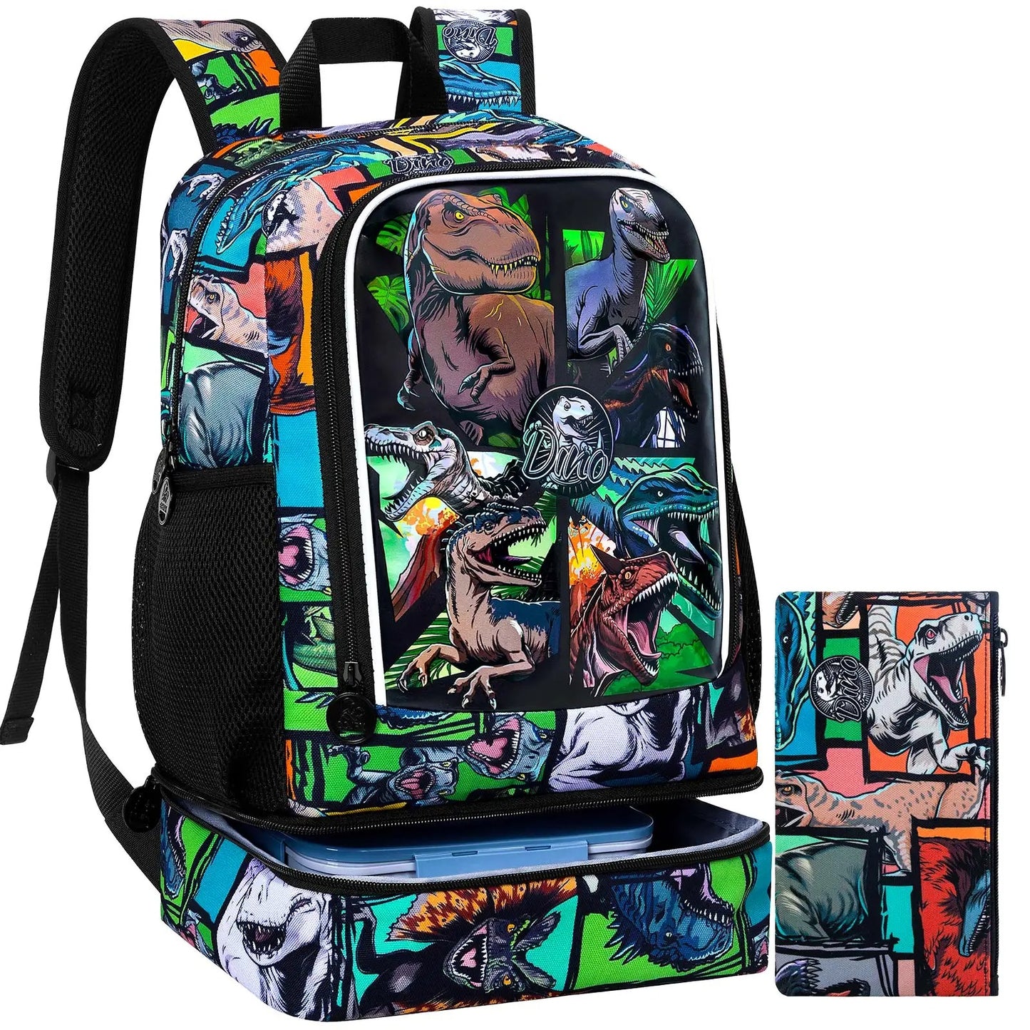 sac a dos enfant isotherme avec compartiment déjeuner et étui