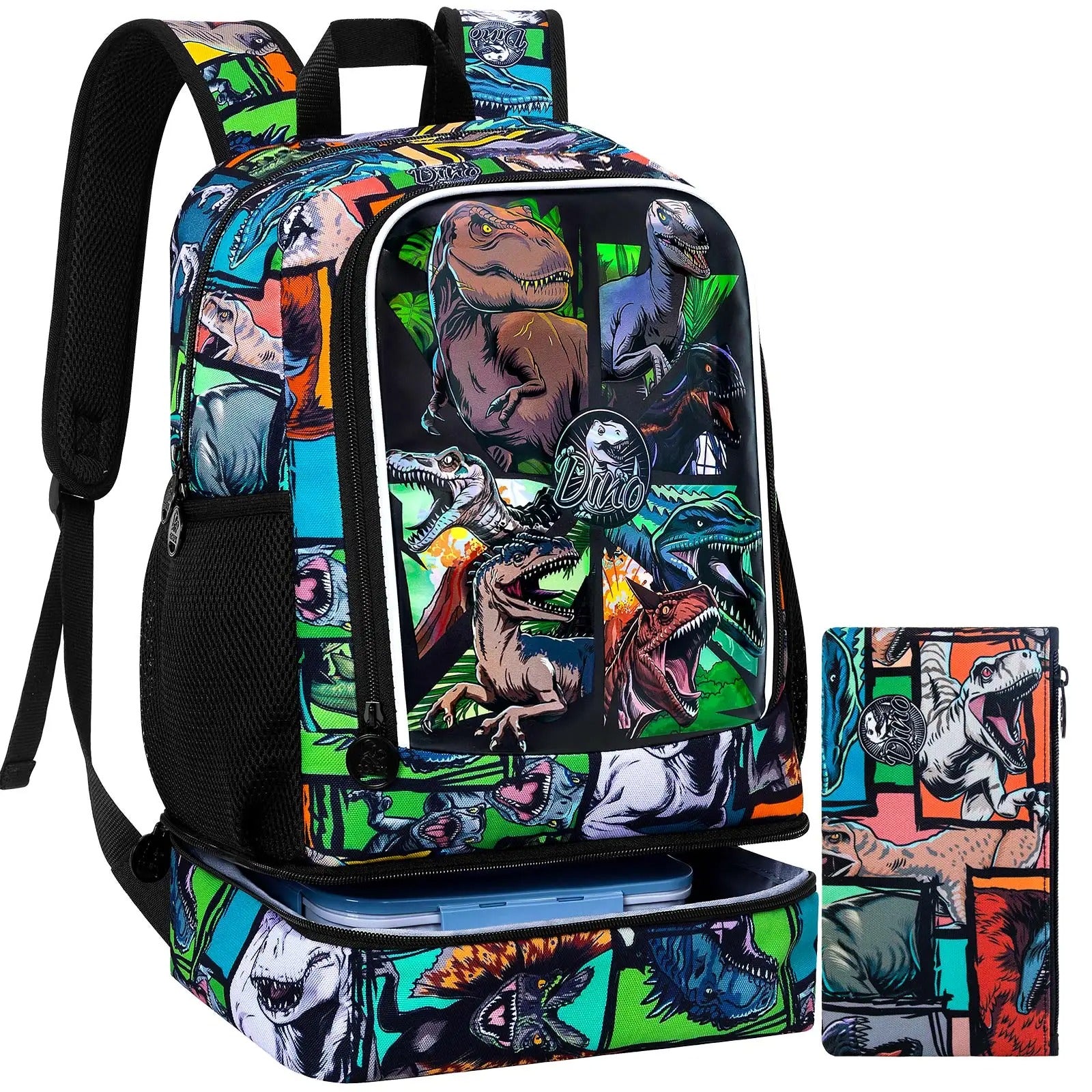 sac a dos enfant isotherme avec compartiment déjeuner et étui