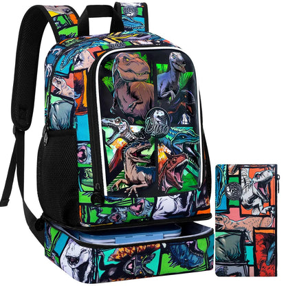 sac a dos enfant isotherme avec compartiment déjeuner et étui