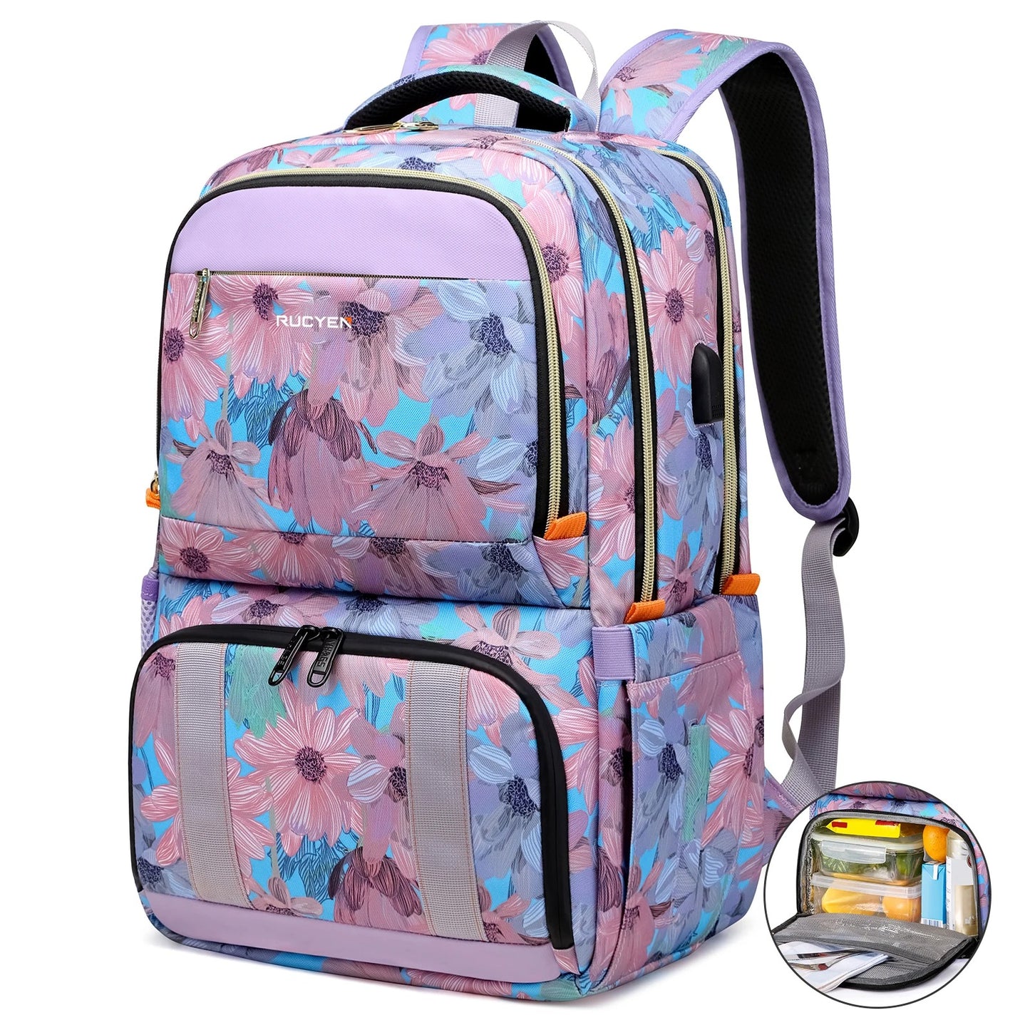 sac a dos glaciere CoolMix fleuri pastel