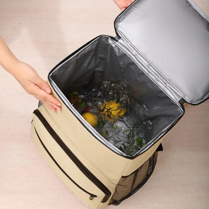 Sac a dos glaciere ouvert glaçons