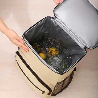 Sac a dos glaciere ouvert glaçons